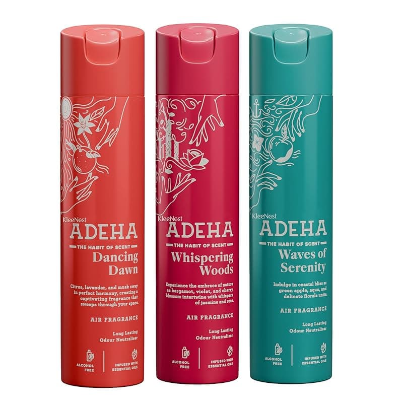 Kleenest Adeha Room Air Freshener Spray Buy 2 Get 1 Free (218ml)