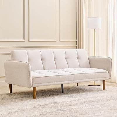 Home Centre Helvetica Fabric 3-Seater Sofa Bed | Engineered Wood Premium Sofa Bed | Fabric Storage Sofa Bed | 3-Seater Sofa Bed | Brown | 1 Year Warranty