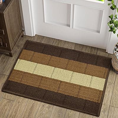 Status Contract Anti Slip Front Door Mat|(38x58cm) Living Room Rug for Entrance Door|Polypropylene Floor Mat for Home|Essential Small Rug for Office, Bedroom &amp; Kitchen| (Brown), Rectangular