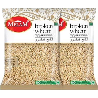 Melam Broken Wheat Dalia (500g) Pack of 2 | Healthy Dietary Supplement | Supports Balanced Nutrition | No Added Artificial Colours & Preservatives