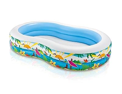 Intex Swim Center Inflatable Paradise Seaside Kids Swimming Pool, Blue
