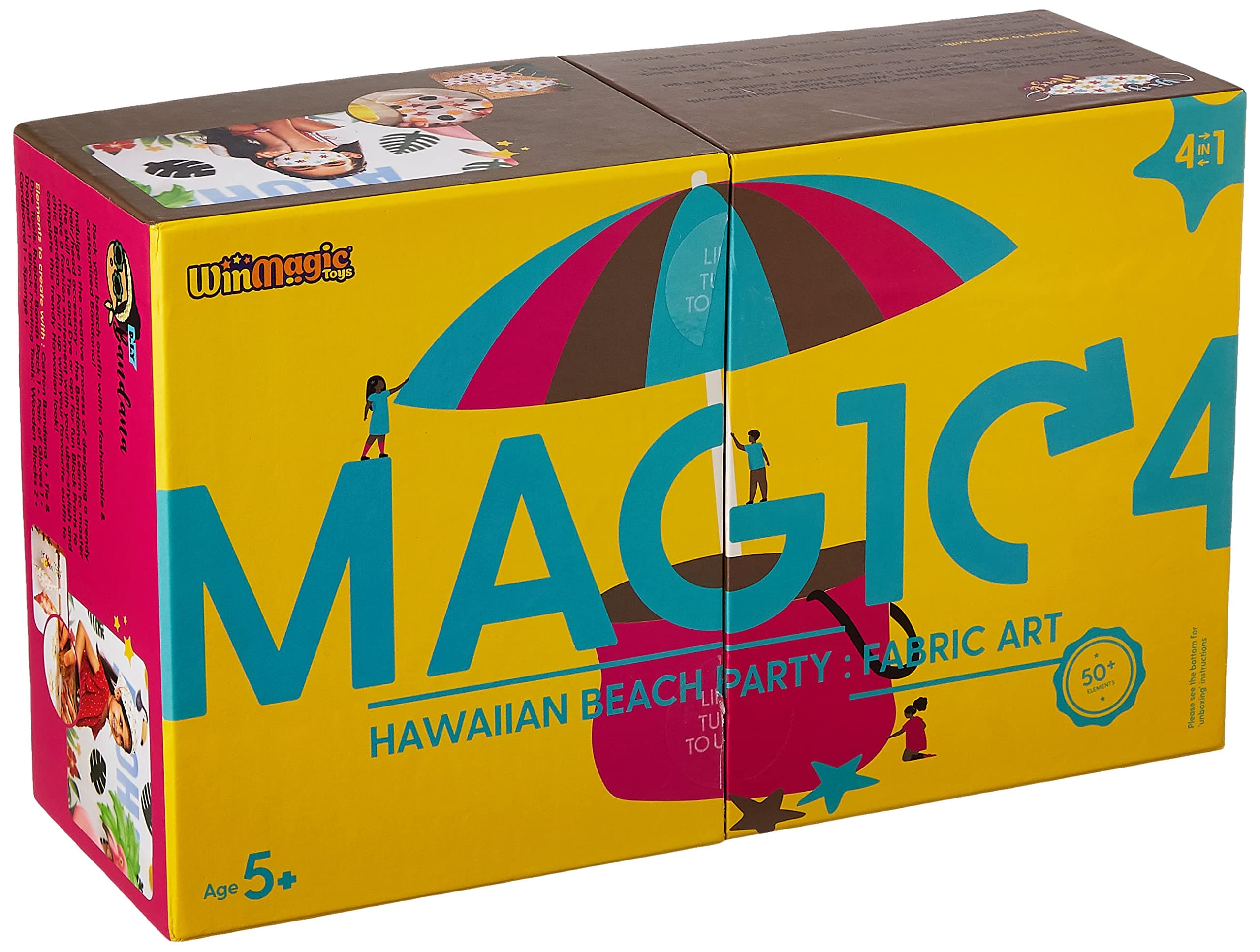 Magic4 Art Hawaiian Beach Party - Art and Craft kit, DIY Kit and Learn Fabric Arts and Painting for Girls 5 Years and Above, Multicolor