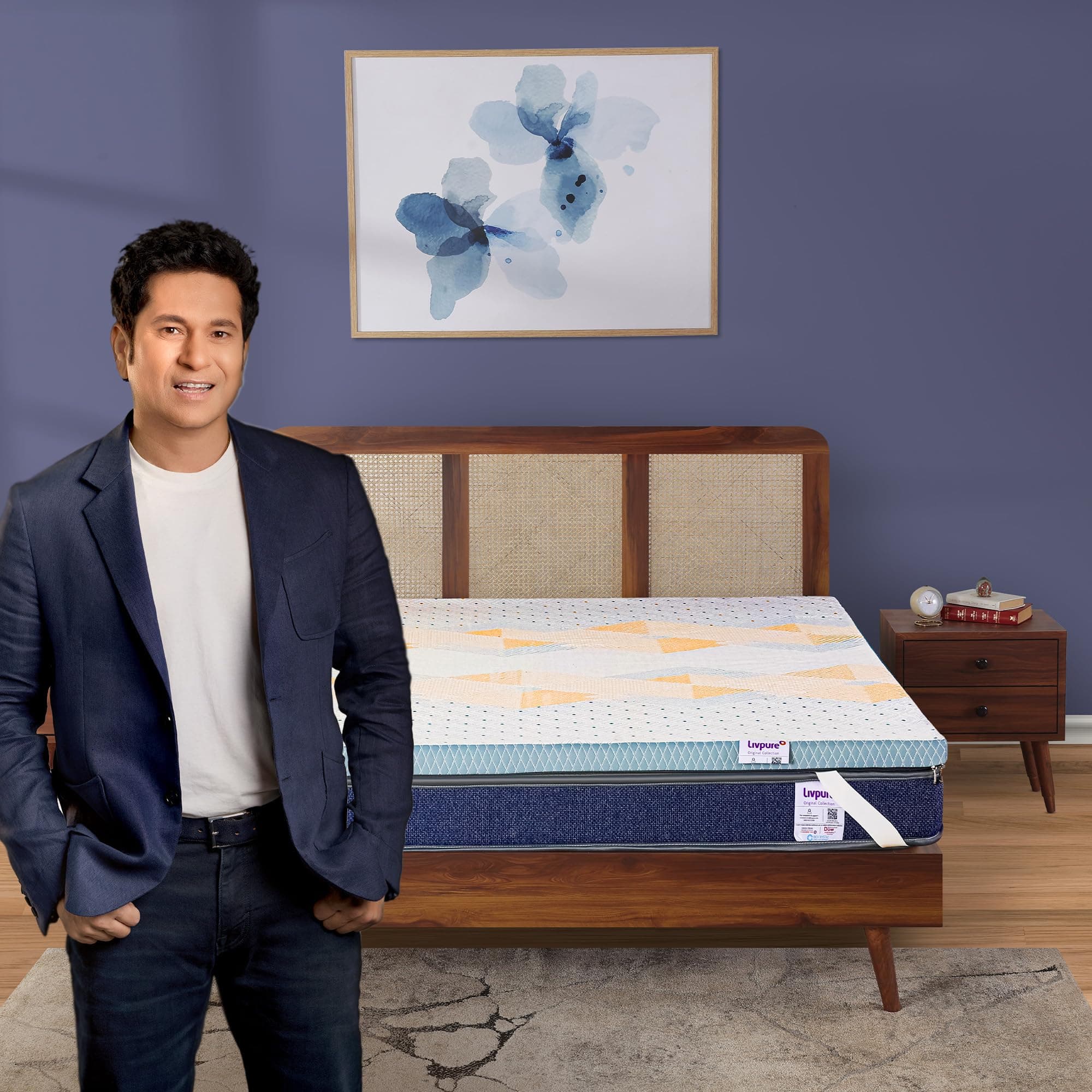 Livpure Smart Ortho Duos Topper| HR Profile Foam with Flat Side Reversible use | High GSM Fabric Zipper Cover| Stretch Strap Fit for Upto 10" Mattress | Single Bed (72x36x2) inch, 2 Years Warranty