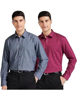 Amazon Brand - Symbol Men's Solid Regular Fit Shirt