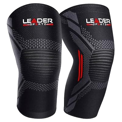 Knee Support For Men/Women | 3D Knit Knee Brace for Pain Relief &amp; Gym Exercises (Large, Black/Green)