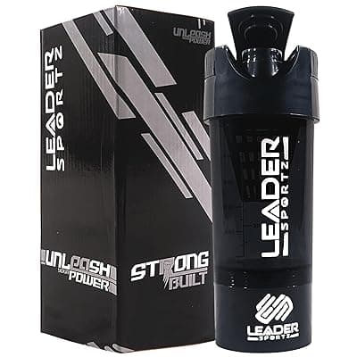 Gym Shaker Pro Cyclone Bottle 500ml - Leakproof, Sturdy, BPA Free - Ideal for Protein, Preworkout| Advanced Mixing Technology - Extra Compartment for Supplements