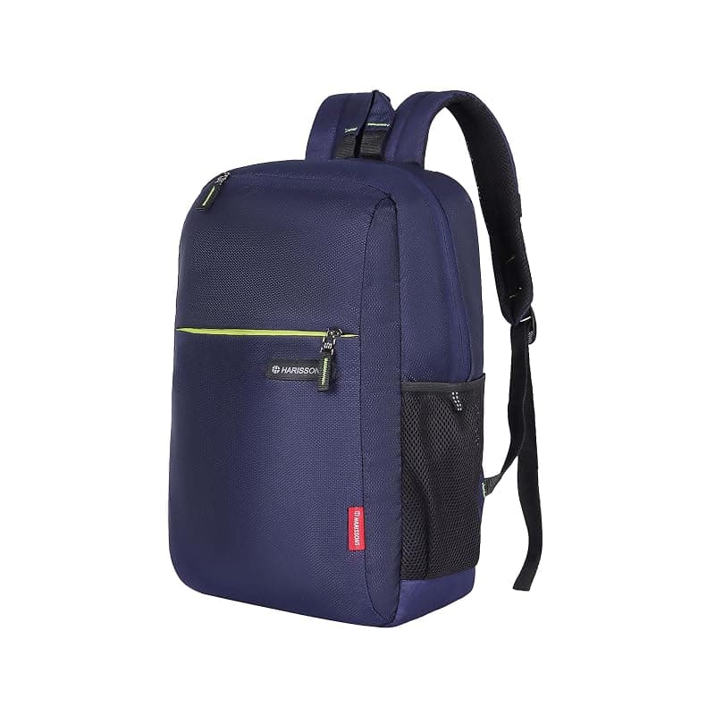 HARISSONS Nemesis 15.6 Inch Semi-Formal Laptop Backpack for Men & Women | Dual Bottle Holders, Reflectors for Night Commute | Lightweight 25L Office Bag | Trolley Sleeve Compatible