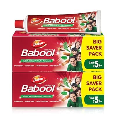 Dabur Babool Ayurvedic Toothpaste -700g (350g x 2) | For Strong Teeth &amp; Healthy Gums | Helps in Cavity Protection, Fresh Breathe | All Round Protection