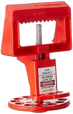 Plastic Large Circuit Breaker Lockout Ak-Mccb-44A Lock And Hold, Pack Of 10, Red