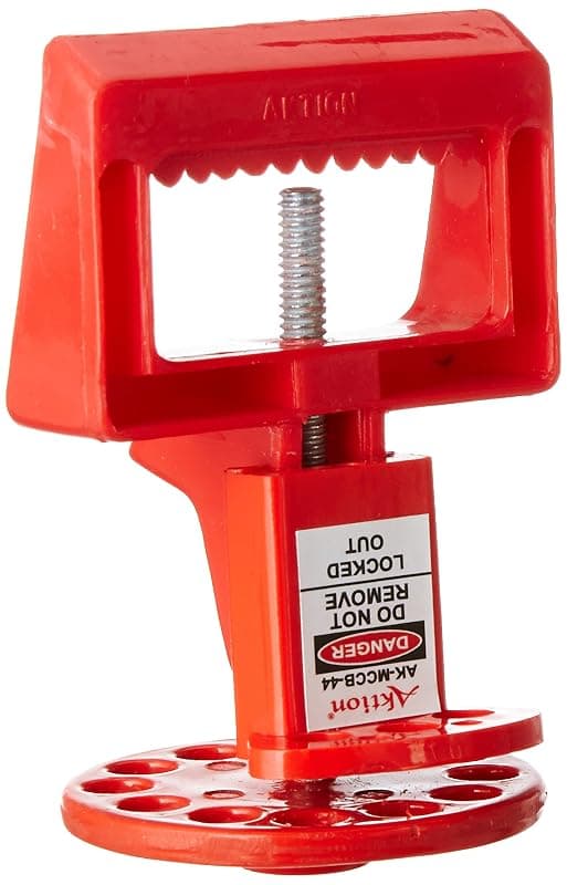 Plastic Large Circuit Breaker Lockout Ak-Mccb-44A Lock And Hold, Pack Of 10, Red