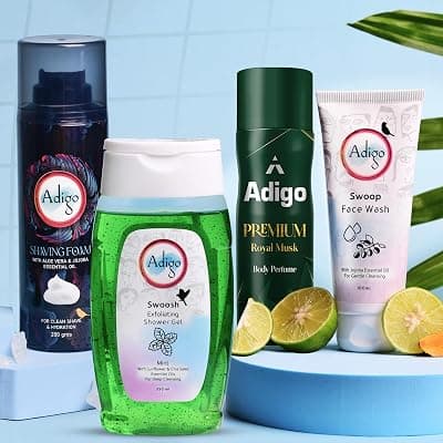Men’s Daily Care Kit | Men’s Grooming Kit with Face Wash, Exfoliating Shower Gel, Shaving Foam & Long-Lasting Body Perfume | Complete Skincare & Fragrance Gift Set