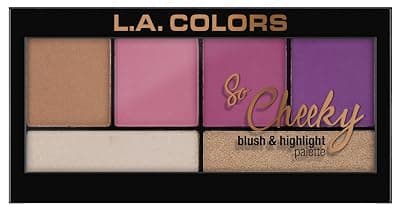 L.A. Colors So Cheeky Blush and Highlight Palette (Highlighter), Sweet and Sassy, 22g, 1 Count (C30463)