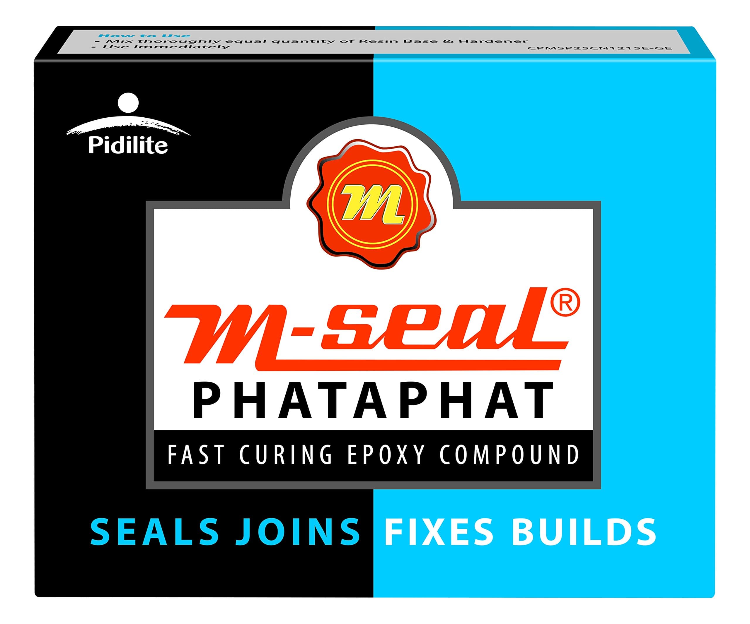 Pidilite M-Seal Phataphat Fast Setting Epoxy Putty Sealant Adhesive for Leakage, Bonding, Gap Filling and Repairing (25 Gram)