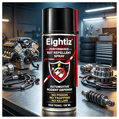 Eightiz Rat Repellent Spray for Cars, Bikes, Computer No Mask Required, No Trapping Protect Wires in Car Bike Computer No Poisoning,No Killing, Unique Natural Active Ingredients 150 ml.