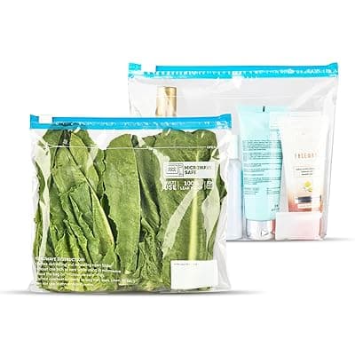 Multipurpose Storage Bags | Slider | 10 Bags | 21.3 x 18 cm | zip lock bags small | ziplock pouches | Reusable and Reclosable | Food Grade | Leak- Proof | Microwave Safe