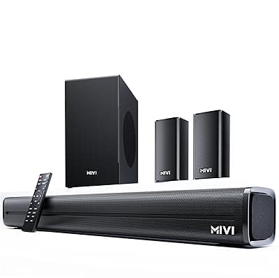 Mivi Fort Hip-Hop 4000 400 Watts Cinematic Home Theatre [Latest Launch], 5.1 Channel, Multiple EQ &amp; Input Modes, BT v5.3, Remote Accessibility, Made in India Sound bar