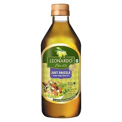 Leonardo Extra Virgin Olive Oil, 500 ml Bottle | Premium Cold Pressed | From Italy | Made With 150+ Years of Expertise | Cholesterol & Trans Fat-Free, Rich In Antioxidants | High MUFA | Perfect For Salads, Breads, Pizza, Pasta & Grilling.