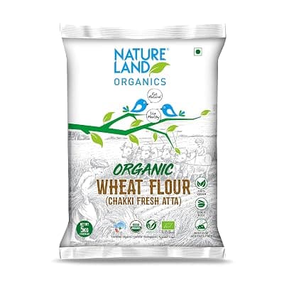 Natureland Organics Whole Wheat Flour 5 Kg - Organic Wheat Flour