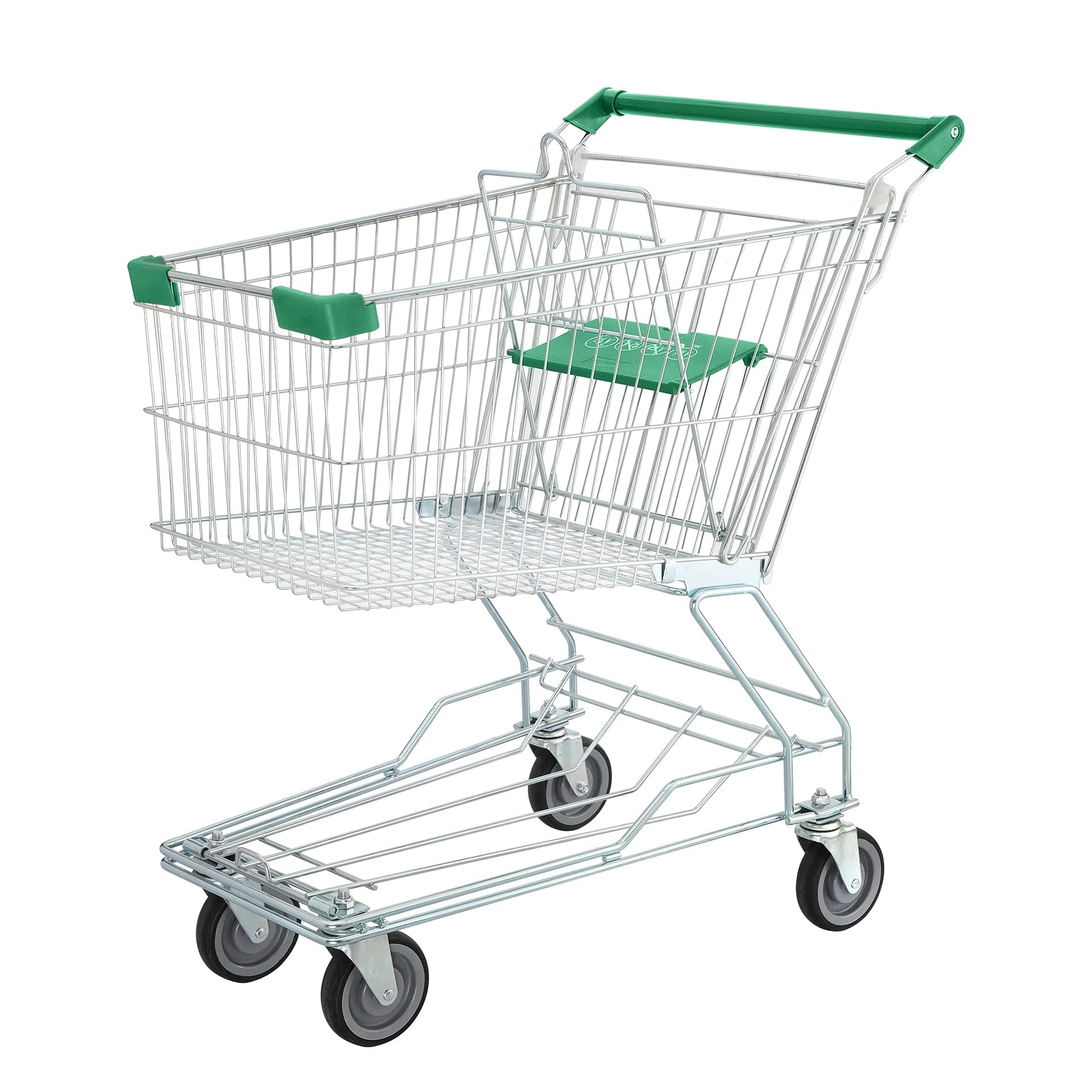 Bigapple BA-AS100 Heavy Weight King Shopping Trolley, 100L Capacity, Asian Style (Pack of 2) - Green Color