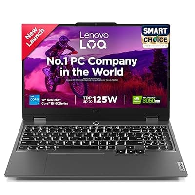 Lenovo (Smartchoice) LOQ 2024, 12th Gen Intel Core i5 12450HX, RTX 3050-6GB, 16GB RAM, 512GB SSD, FHD, 15.6"/39.6cm, 144Hz, Win 11, Office 24, Grey, 2.4Kg, 83GS00LNIN, 3 Mon. Game Pass, Gaming Laptop