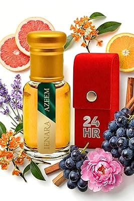 Azeem - Original Ittar, Creamy Amber, Musk & Sandalwood Blend | Pure, Smooth & Long-Lasting Non-Alcoholic Luxury Perfume Oil | Premium Kannauj Heritage Attar 6ml