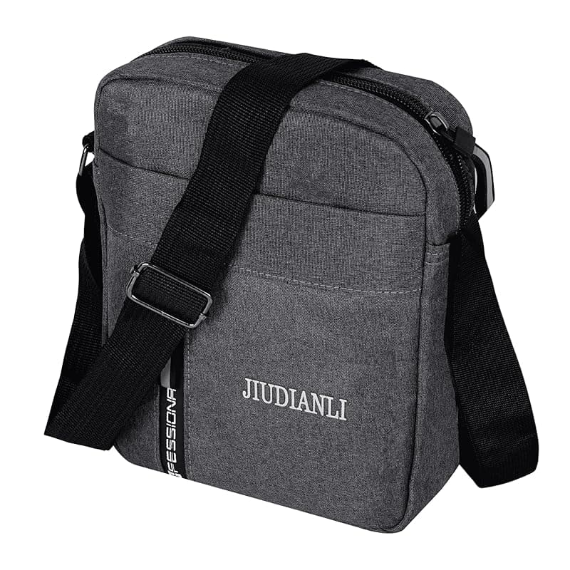 Storite Crossbody Shoulder Bag for Men &amp; Women - Lightweight Travel Messenger Sling Bag with Adjustable Strap &amp; Multiple Pocket For Office Daily Use &amp; Outdoor (Grey - 20 x 5 x 16 Cm)