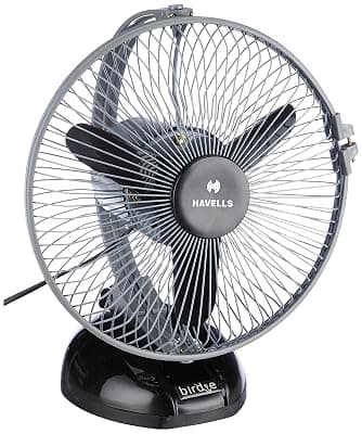 Havells Birdie 230mm Personal Fan (Black Grey)