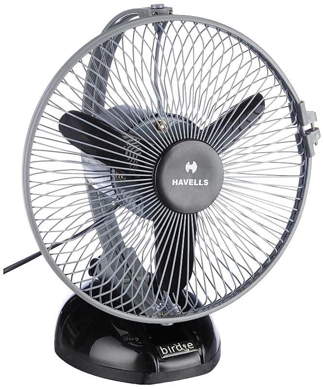 Havells Birdie 230mm Personal Fan (Black Grey)