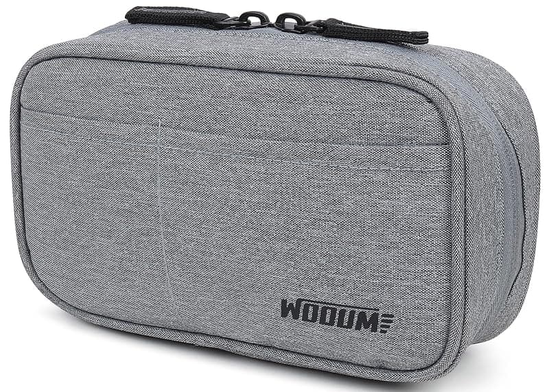 Wooum Large Capacity Zipper Polyester Pencil Pouch Case for School Office College, Big Capacity 4 Compartments Pencil Bag Holder Adults Teen Boys Girls, Travel Cosmetics Storage (Light Grey)