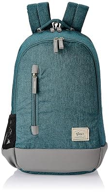 Gear Campus8 25L Medium Water Resistant School Bag/Casual 4 Compartment Backpack/Daypack/College Bag/For Men/Women - Green Grey