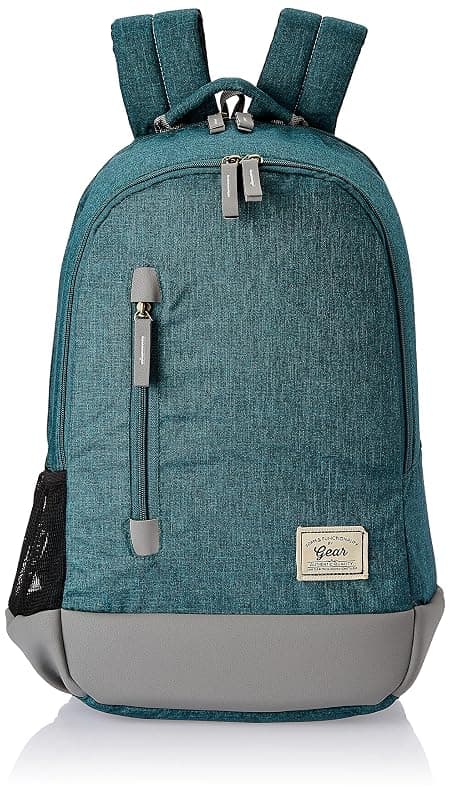 Gear Campus8 25L Medium Water Resistant School Bag/Casual 4 Compartment Backpack/Daypack/College Bag/For Men/Women - Green Grey