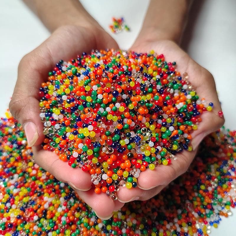 Water Beads Jelly Balls, Crystal Soil Water Ball Orbiez For Home Decors Orbeez Beads, Orbiez Jelly Balls (Orbiez, 10, Gram(S)) 1500 Approx, Multicolor