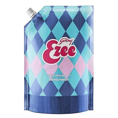 Godrej Ezee Liquid Detergent for Semi-automatic and Top Load Washing - 3.2 kgs Pouch, for Winter Wear | Added Conditioner | No Soda Formula