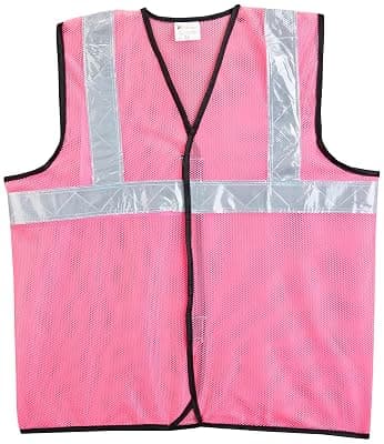 Safety Jacket Reflective High Visibility use For Airport, Construction, Emergency, Landscaping, Paving,Traffic, Sanitation, Security Guard, Engineering jacket,60GSM Mesh, AK-605 (PACK OF 25)