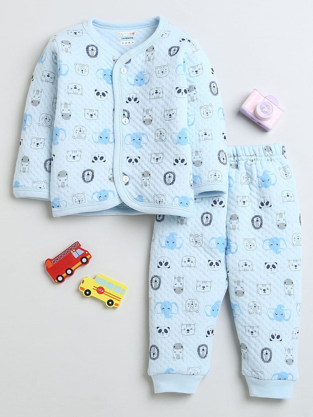 BUMZEE Boys Printed Shirt with Pyjamas