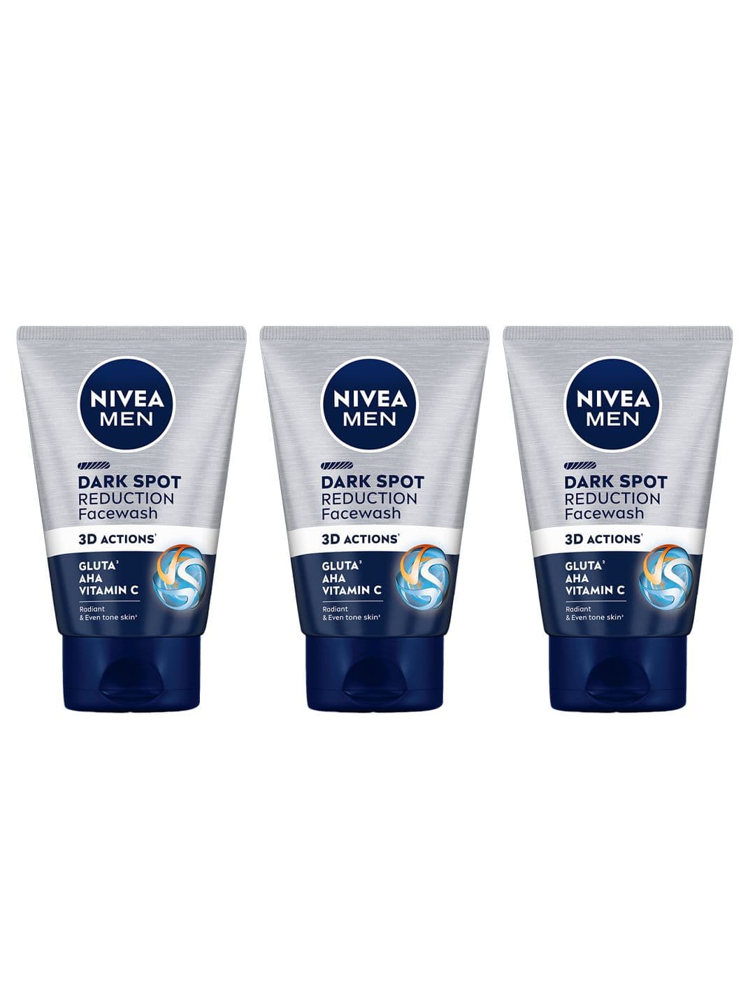 Nivea Men Set of 3 Dark Spot Reduction Face Wash - 100 g each