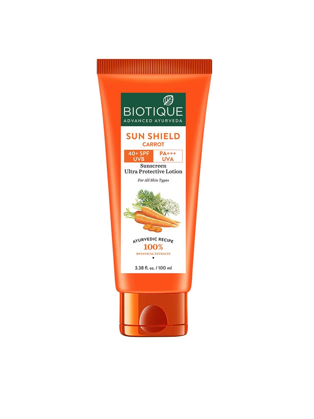 Biotique Unisex Bio Carrot SPF 40 Ultra Soothing Sunscreen Lotion - 100 ml