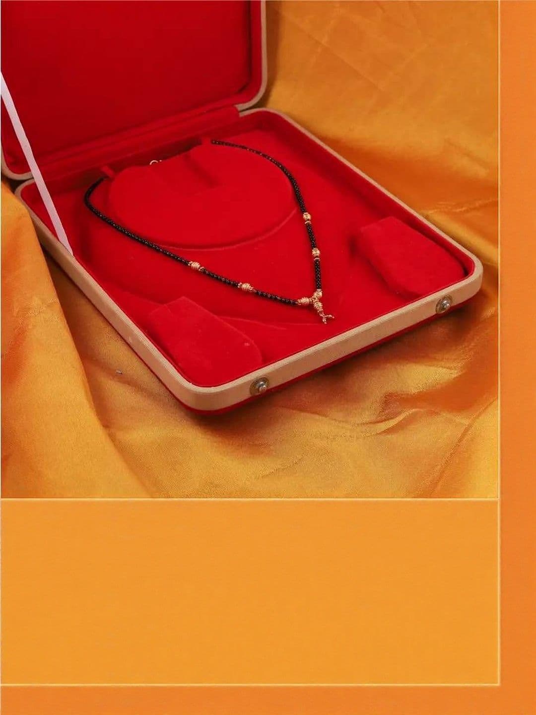 Anouk Gold-Plated Brass Artificial Stones & Beads Mangalsutra
