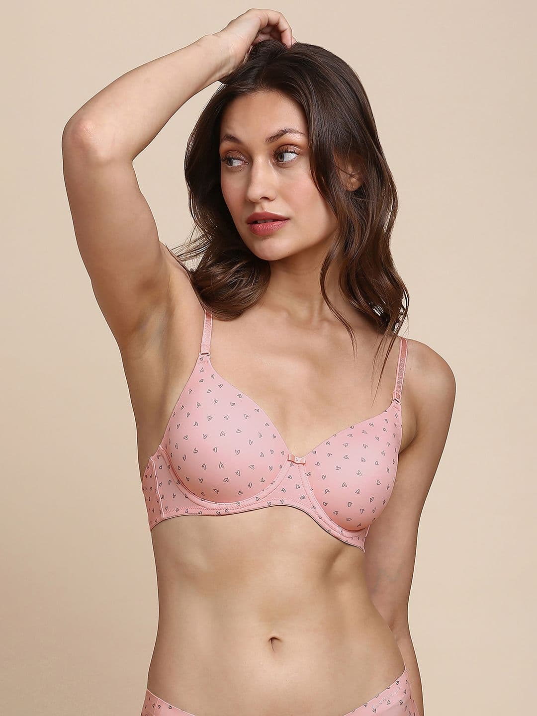 Van Heusen Conversational Printed Lightly Padded T-shirt Bra With All Day Comfort