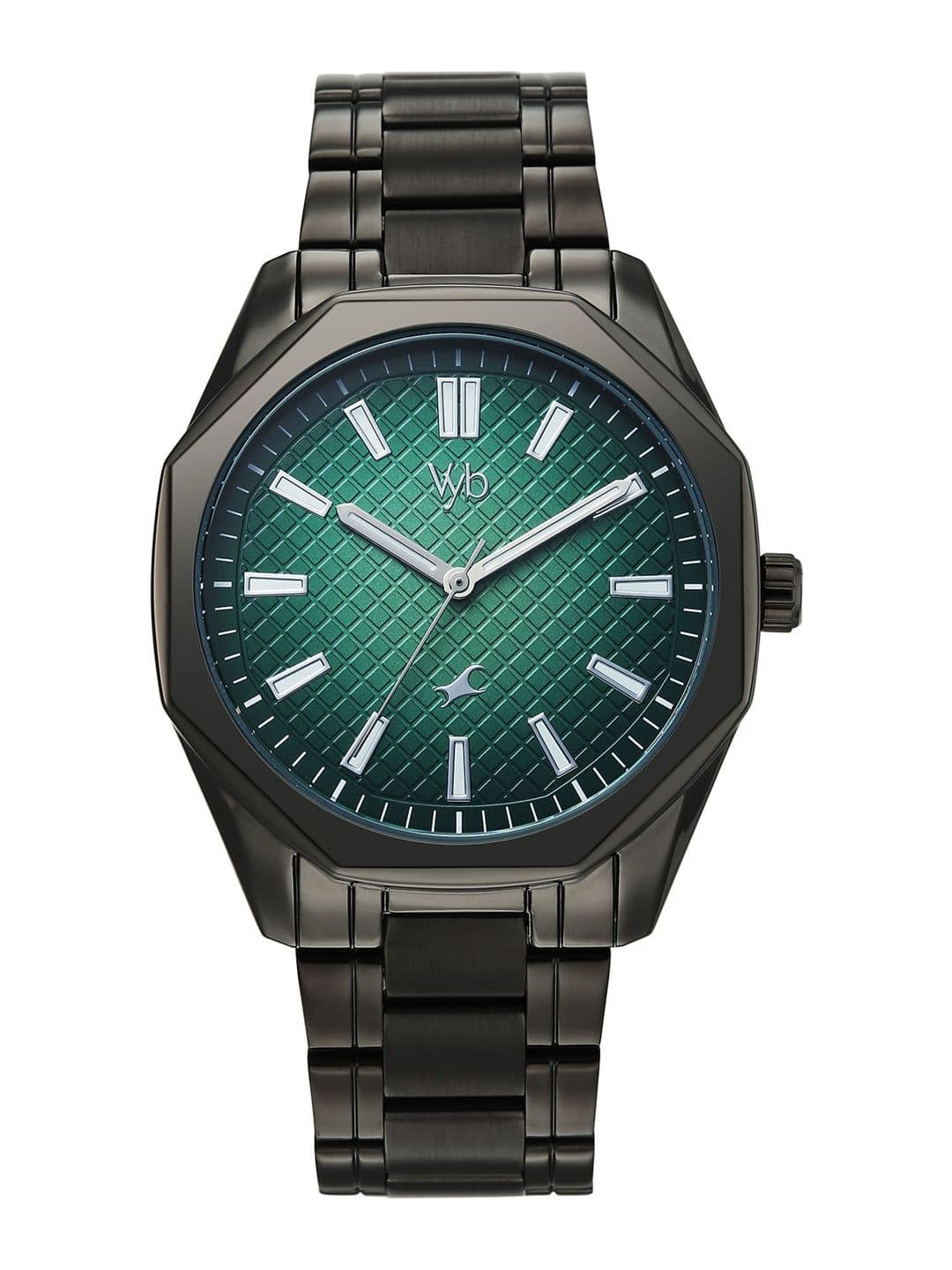 Fastrack Men Vyb Quest Quartz Analog Green Dial Watch - FV30042QM02W