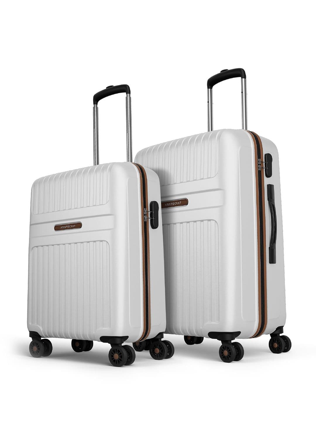 Aristocrat Unisex Set Of 2 Atlas Textured Hard-Sided Trolley Bags