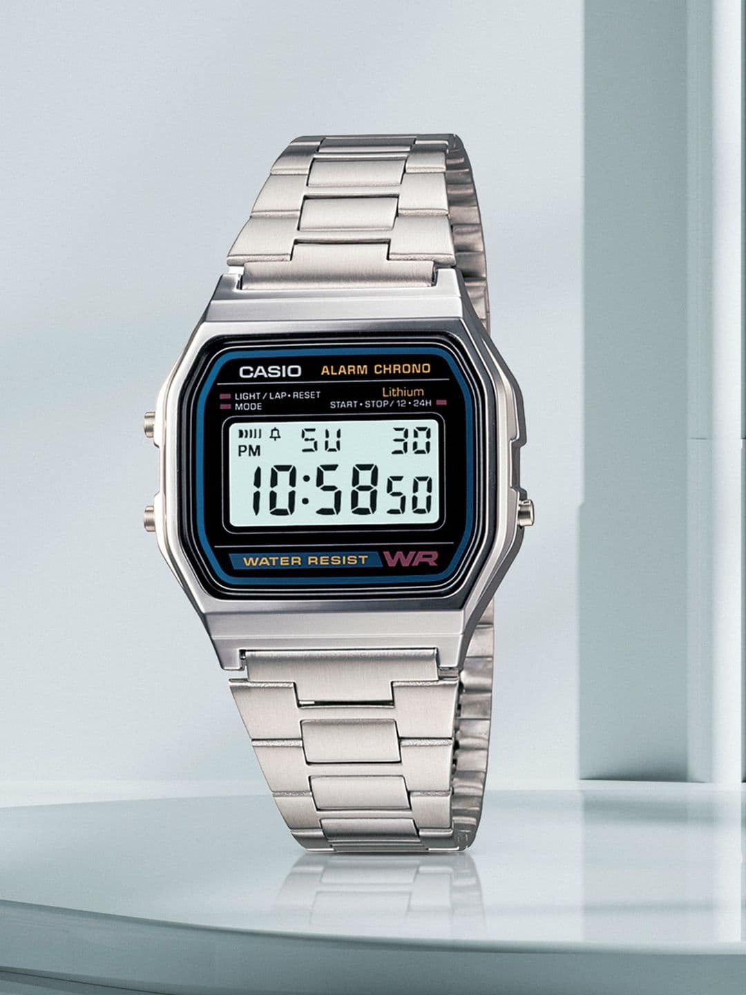 Casio Vintage Series A-158WA-1Q Grey Digital Dial Metal D011