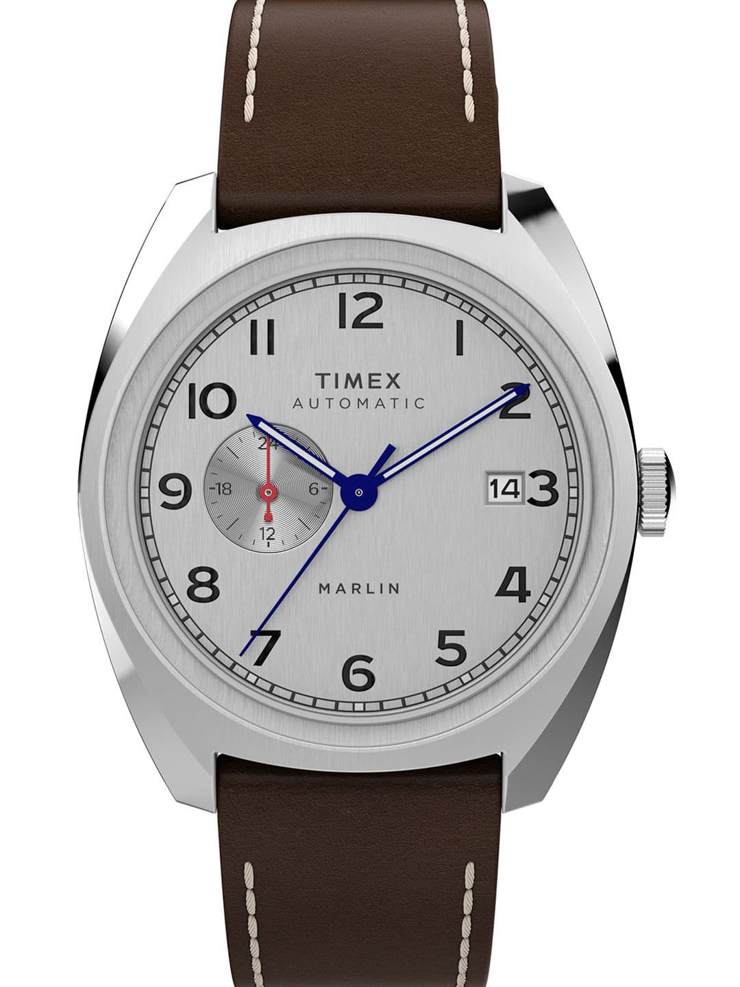 Timex Marlin Round 21mm Silver Dial Mechanical Automatic Men Watch - TW2V62000U9