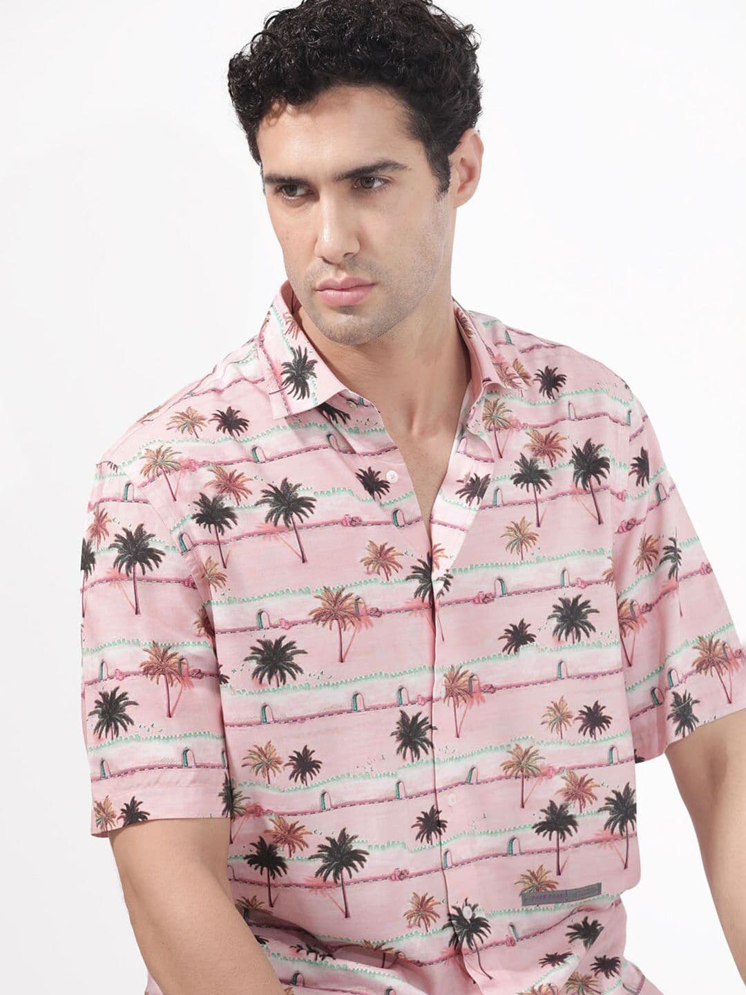 RARE RABBIT Men Windo Slim Fit Opaque Printed Shirt