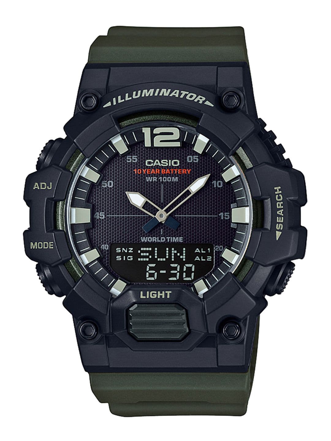 CASIO Youth Series Men Black Dial Analog-Digital Watch HDC-700-3AVDF - D155