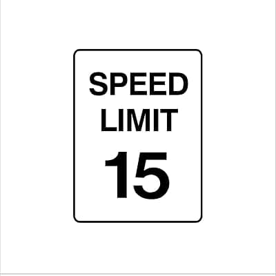 Speed Limit 15 Sign | Wooden Board Fixed on Waterproof Sticker with Double Sided Tape_AC112691_563455