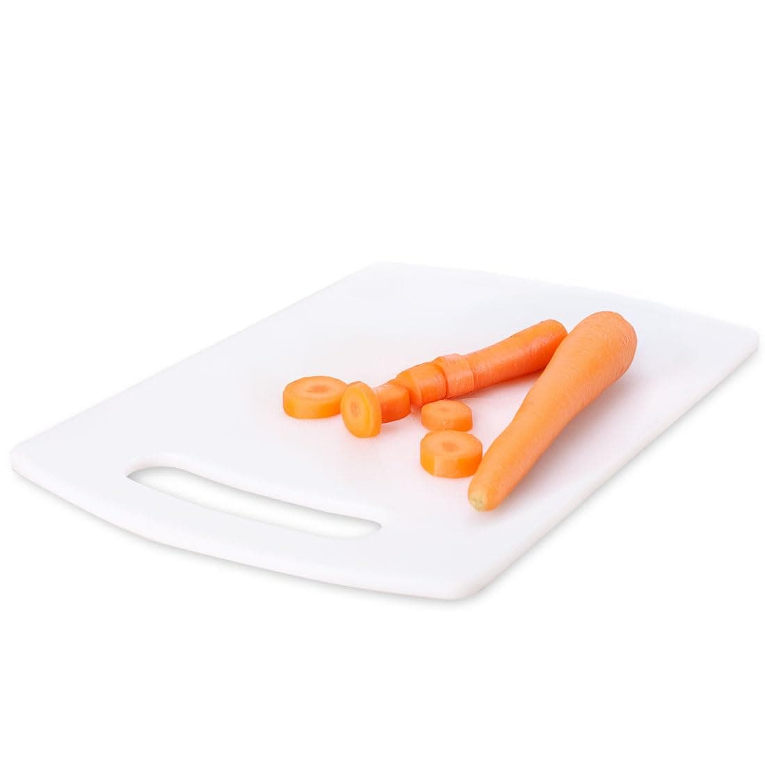 Wonderchef Ambrosia Vegetable Chopping Board | 16" x 10" | 6mm Thickness | Crack-Resistant and Unbreakable | Odour and Stain Resistant | Easy to Clean | White