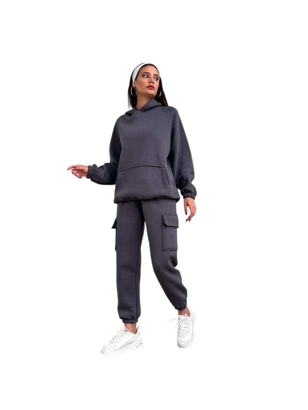 KOTTY Women’s Fleece Tracksuit | Comfortable Winter Coordset with Joggers & Hoodie | Soft Workout Wear for Walking, Trekking & Gym
