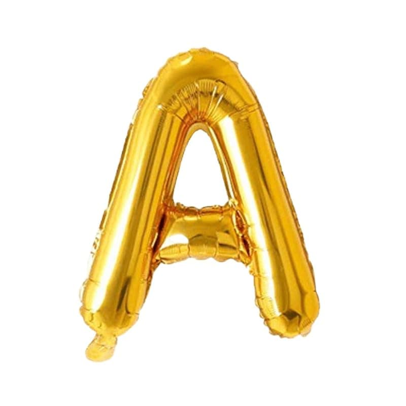 Alphabet Foil balloon, Letters A-Z and Numbers 0-9 in 16 inch | Alphabet foil balloon letters | Golden foil Balloons for Birthday, Other Kind of Parties, Celebrations and Decorations. Letter : (N) (O)