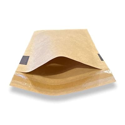 SECUREMENT® Plain Paper Courier Bags/EcoFriendly Packaging/Recyclable Paper Bags/Paper Packing Bag/Paper Pouch/Water Resistent (80 GSM) With Permanent Self Adhesive Seal Tape (PB1-6.5x8, 1000)